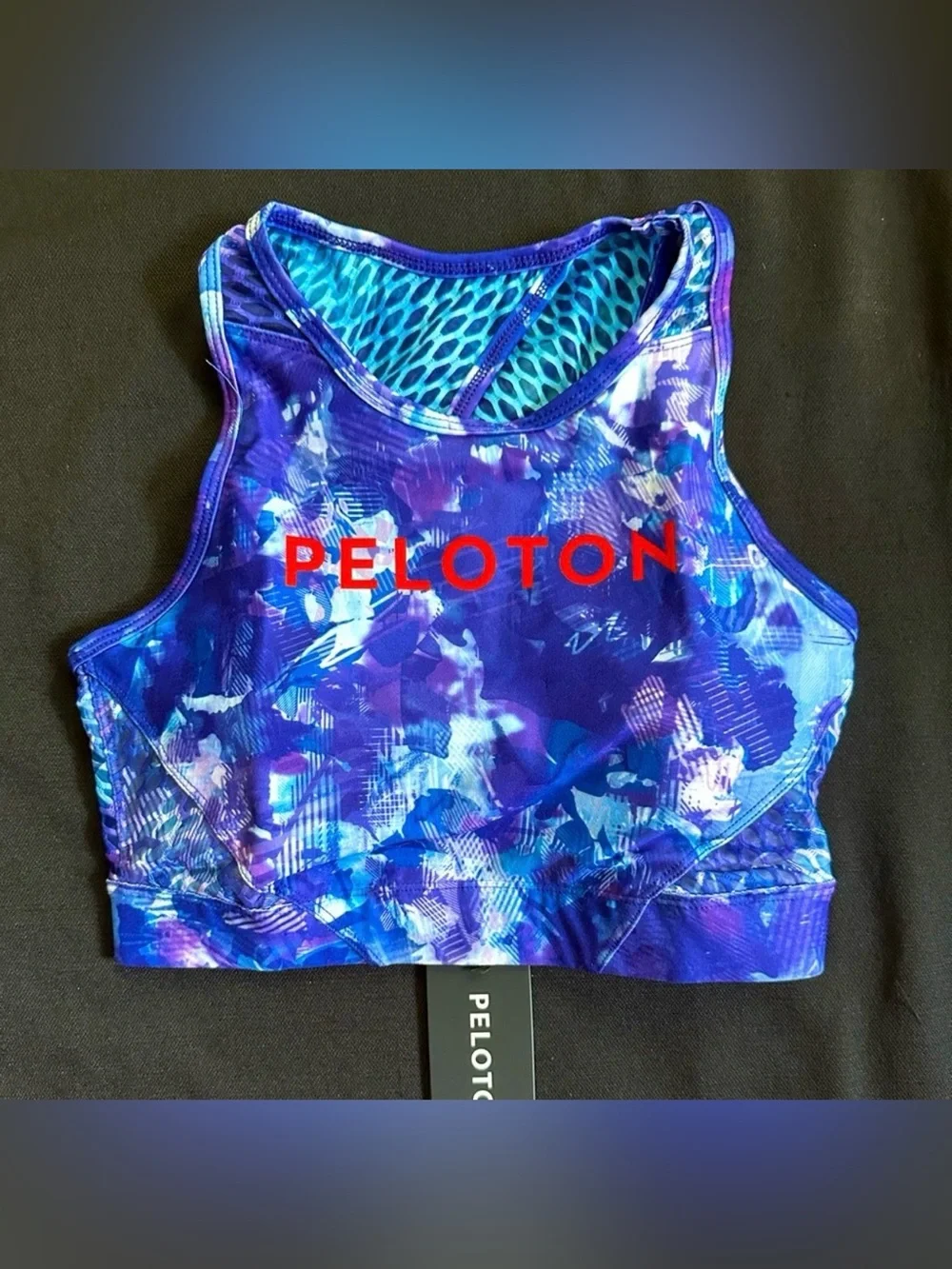 Peloton Blue Moves 2pc Matching Bra & Reversible Legging Set New